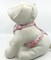 Flowers On Pink Stripes Dog Harness With Optional Flower Adjustable Pet Harness Sizes XSmall, Small, Medium product 4